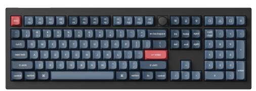 Keychron V6 Max Swappable RGB Backlight Gateron Banana Switch Wireless Mechanical Keyboard - Carbon Black (V6M-D4) 