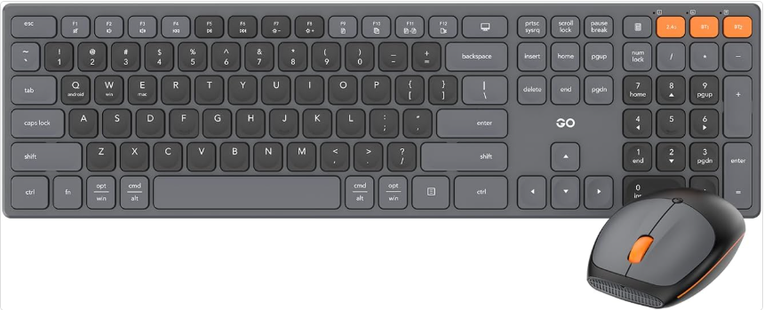 Fantech WK895 Office Wireless Keyboard & Mouse Combo - Carbon Grey 