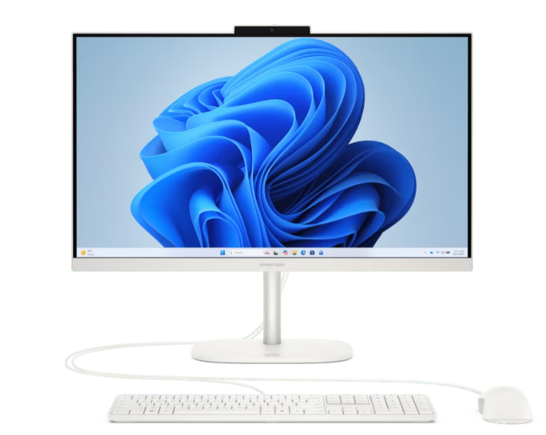 HP OmniStudio 24-cv0005d All-in-One Desktop PC (D4RL7PA) | AMD Ryzen™ 5 7540U, 16GB DDR5 5600 MHz RAM, 512GB PCIe® NVMe SSD, 23.8" FHD (1920 x 1080), IPS, 100Hz, AMD Radeon™ Graphics, Wi-Fi 7, Bluetooth® 6.0, M365 Basic + Office Home 2024, Windows 11 Home, White
