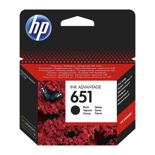 [CTG1631] HP 651 Black Original Ink Advantage Cartridge (C2P10AE)