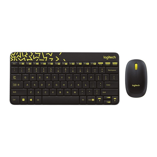 [KB603] Logitech MK240 Nano Wireless Keyboard &amp; Mouse Combo - Black-Chartreuse (920-008202)