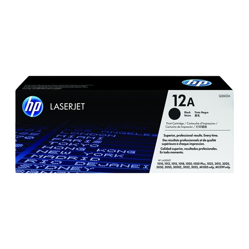 [TON1755] HP 12A Q2612A Black Original LaserJet Toner Cartridge