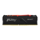 Kingston FURY Beast RGB 16GB (2x8GB) 3200MHz DDR4 CL16 Desktop RAM - KF432C16BBAK2/16
