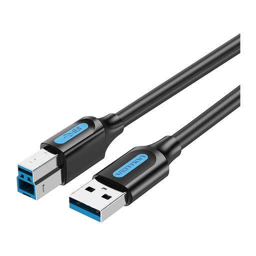 [CBL1175] Vention® USB 3.0 A Male to B Male Cable (Printer Cable) 1M Black PVC Type (COOBF)