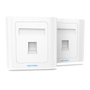 Vention® 1 Port keystone Jack Wall/Face Plate White 86 Type (IFAW0)