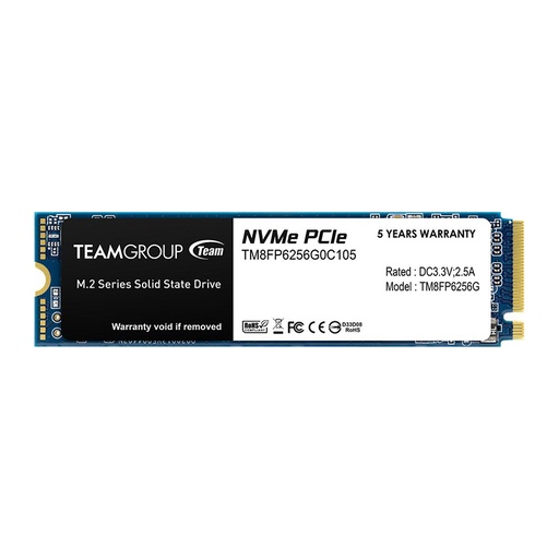 [HDD1212] TEAMGROUP MP33 NVMe PCIe Gen3x4 M.2 2280 SSD 256GB