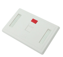 LINK Face Plate 1 Port with Shutter & Label ID (White) (US-2121A)