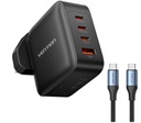 Vention® 4-Port USB (C + C + C + A) GaN Charging Kit (140W/140W/30W/30W) UK-Plug Black (FEIB0-UK)