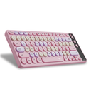 Alcatroz JellyBean AirDock 2 Bluetooth, 2.4G Wireless Multi-Device Rechargeable Keyboard - Spring Pink