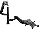 Loctek D5F2 Dual Arm Monitor & Laptop Mount Bracket (10-27” Inch + 10-17.3” Inch) 