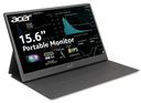 Acer PM161Q Bbmiuux 15.6" Portable Monitor | 1920 × 1080 (FHD), 60 Hz, IPS, 4 ms, 250 cd/m², 16.7 Million Colors, 2 × USB-C (Display + Power), 1 × Mini HDMI