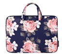 White Rose Pattern Laptop Case Computer Liner Bag With Handle (H40-B01) - Blue