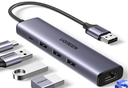 UGREEN USB 3.0 to Ethernet Adapter, 5 in 1 Multiport Hub (UG-CM475-60554)